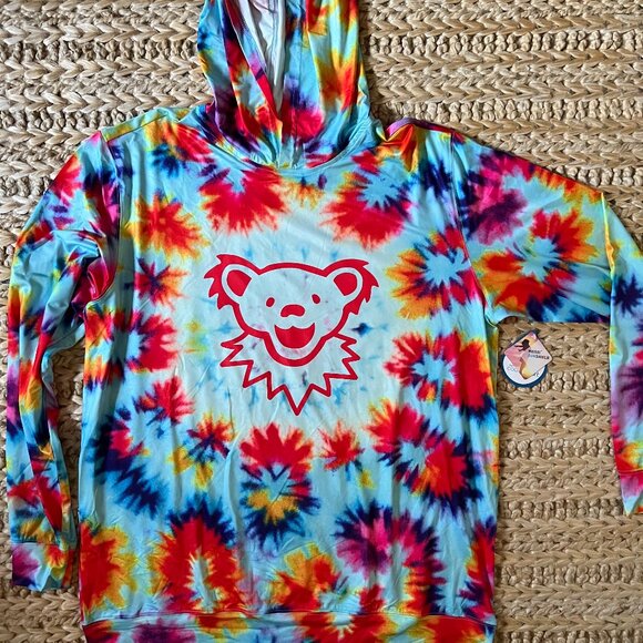 Grateful Dead UPF 50 Hoodie Bear Tie-Dye Section 119